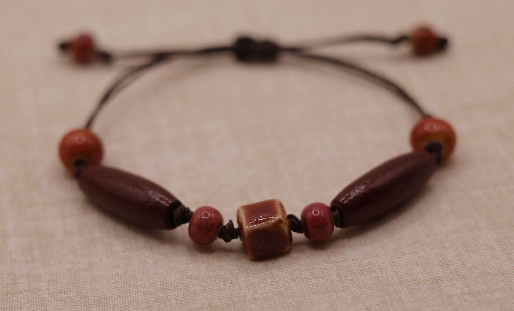 Maroon Square Bracelet