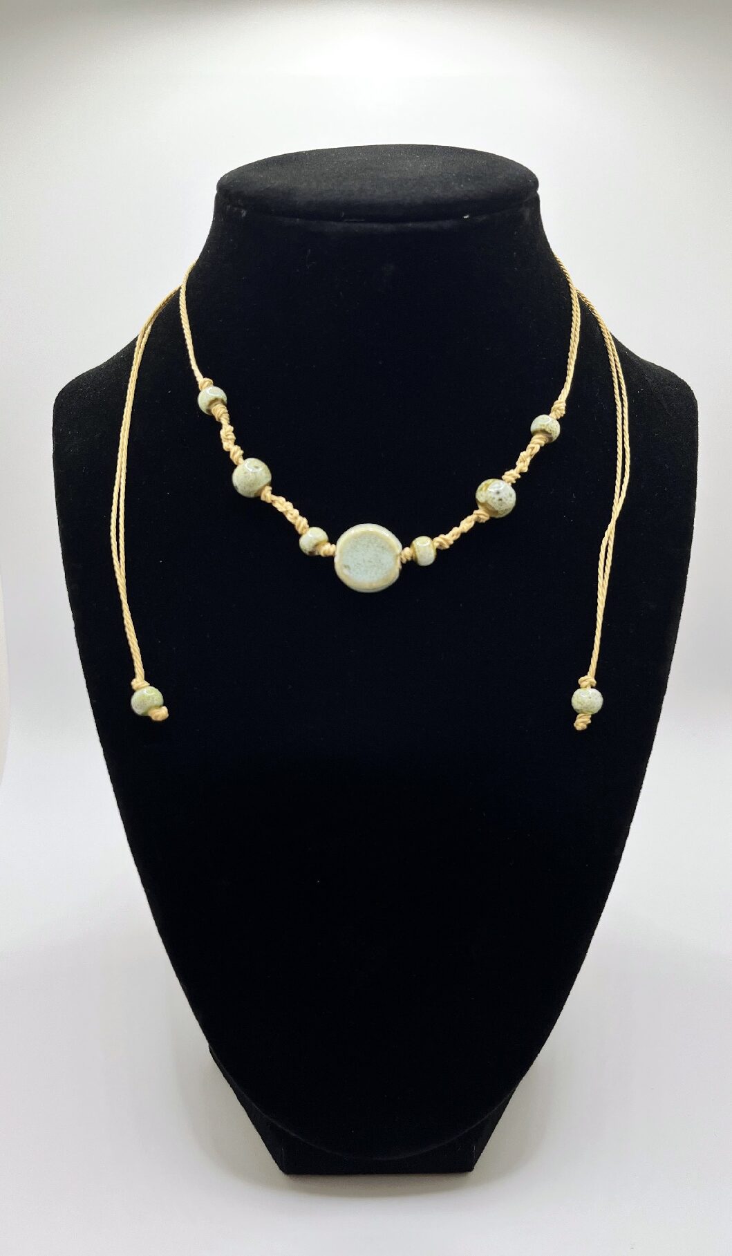 Misty Green Circle Necklace