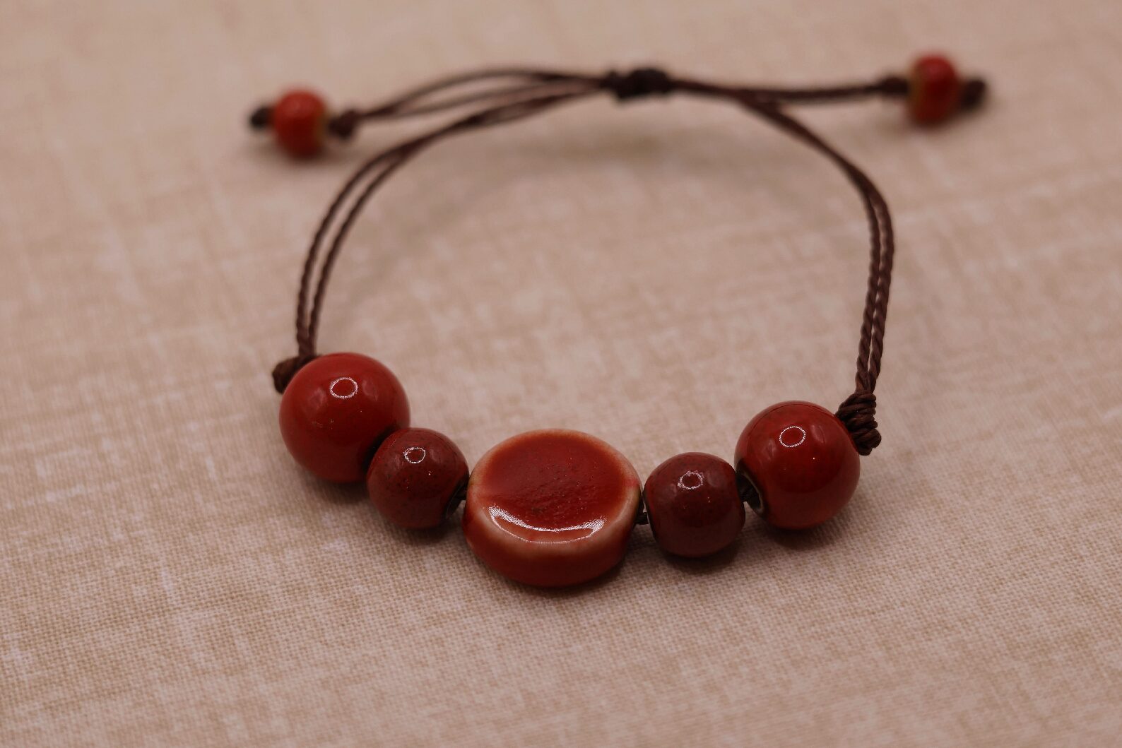 Red Circle Bracelet