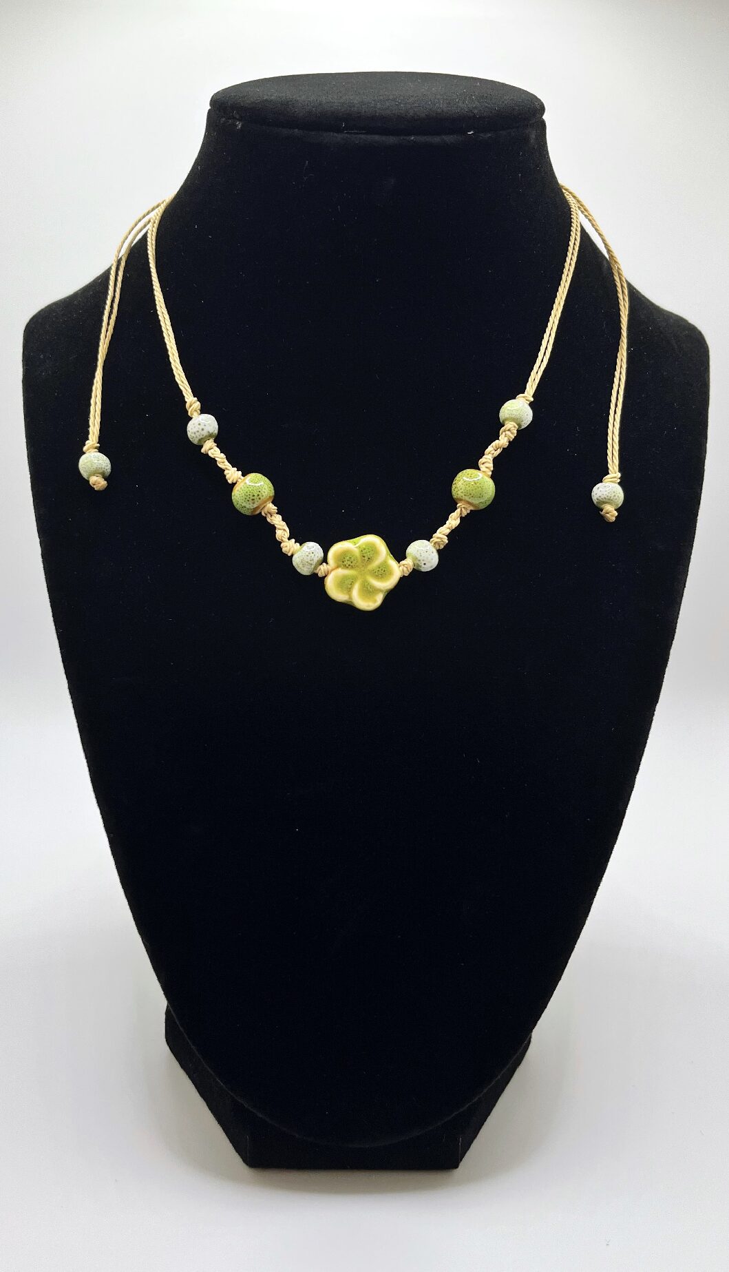 Fall Green Flower Necklace