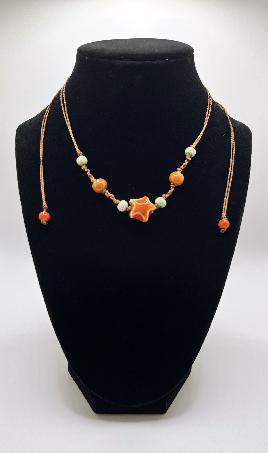 Fall Misty Orange Star Necklace
