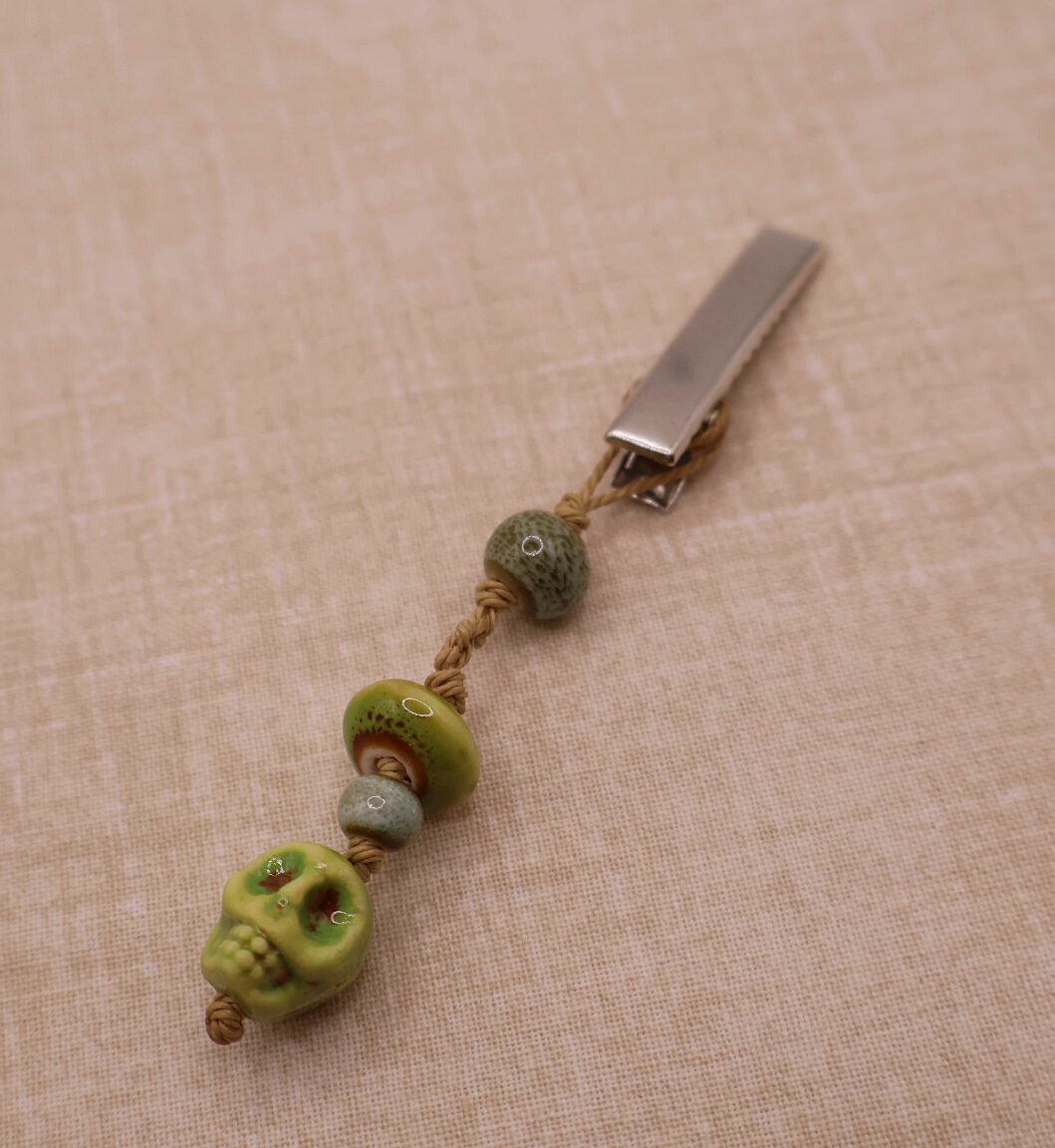 Green Skull Hairclip