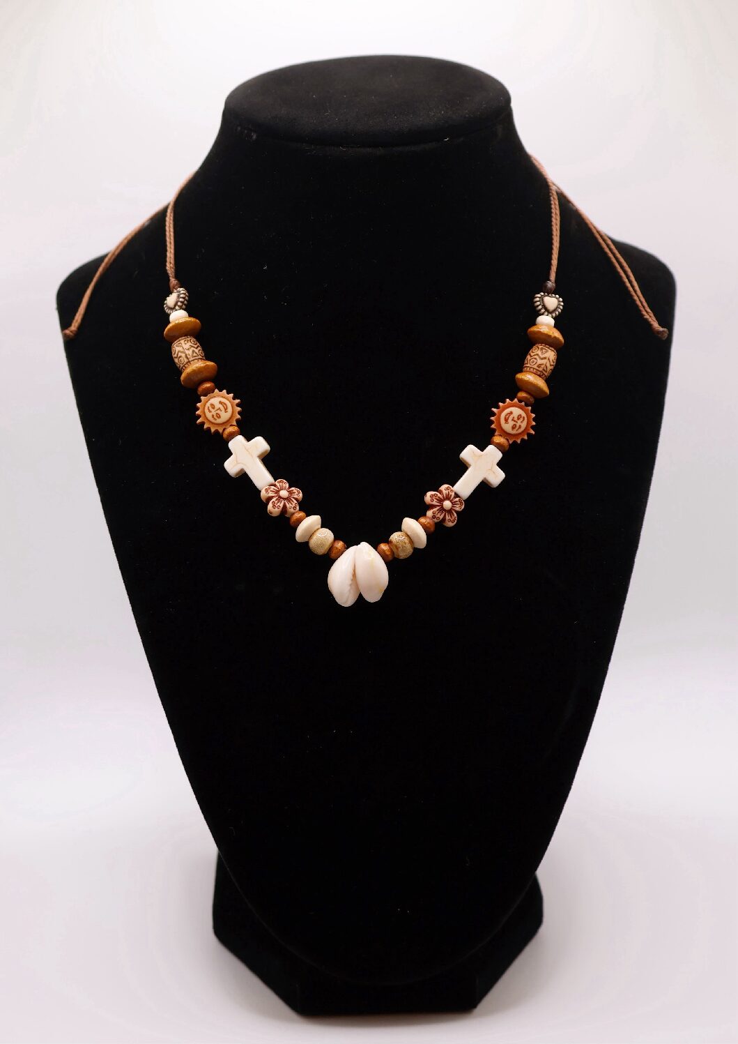 Western Brown Duel Shell Necklace